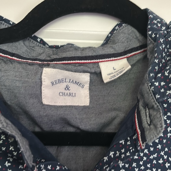 Rebel James & Charli Printed Button Up |Size L| - Picture 3 of 3